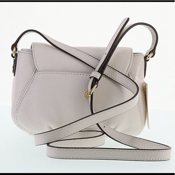 NWT Michael Kors White Gold Jet Set Flap Crossbody - Picture 4 of 8